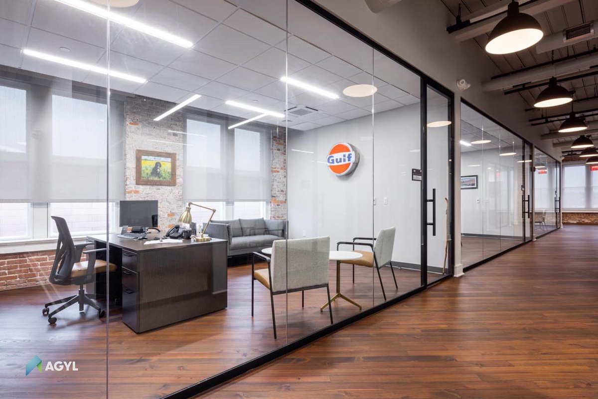 thinkAGYL's tweet photo. AGYL’s demountable glass wall solutions open up office spaces allowing architectural elements to be highlighted and creating a work environment that encourages collaboration. Contact us and find out how we can help maximize your office space.

#agylarchitectural https://t.co/wkBpdKl0I5