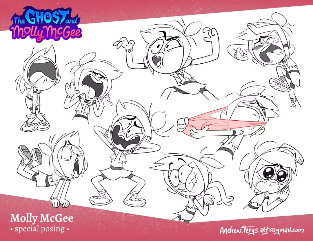 ArtofMollyMcGee's tweet photo. Episode drawings done by the talented Andrew Ferguson! #TGAMM #TheGhostAndMollyMcGee https://t.co/hQSMcTAUSS