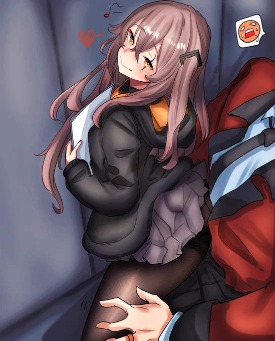 UMP-45, close contact in  elevator