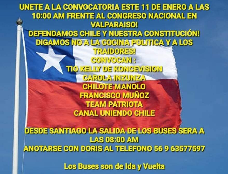 CmunozD23's tweet photo. Únete a la convocatoria este 11 de enero, todos al congreso chile se defiende https://t.co/htiM2Jfy4R