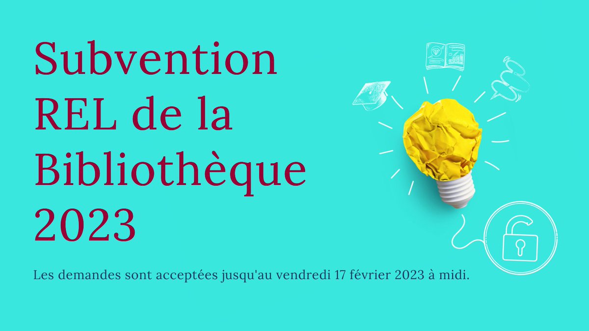 Contribuez à rendre l’éducation plus abordable avec l’adoption, l’adaptation ou la création d’une ressource éducative libre pour votre cours. Soumettez une demande de subvention #REL de la Biblio uOttawa jusqu’au 17 février!
uottawa.ca/bibliotheque/r…

<a href="/APTPUO/">APTPUO</a> <a href="/APUOtt/">APUO</a> <a href="/uOttawa/">Université d'Ottawa | University of Ottawa</a>