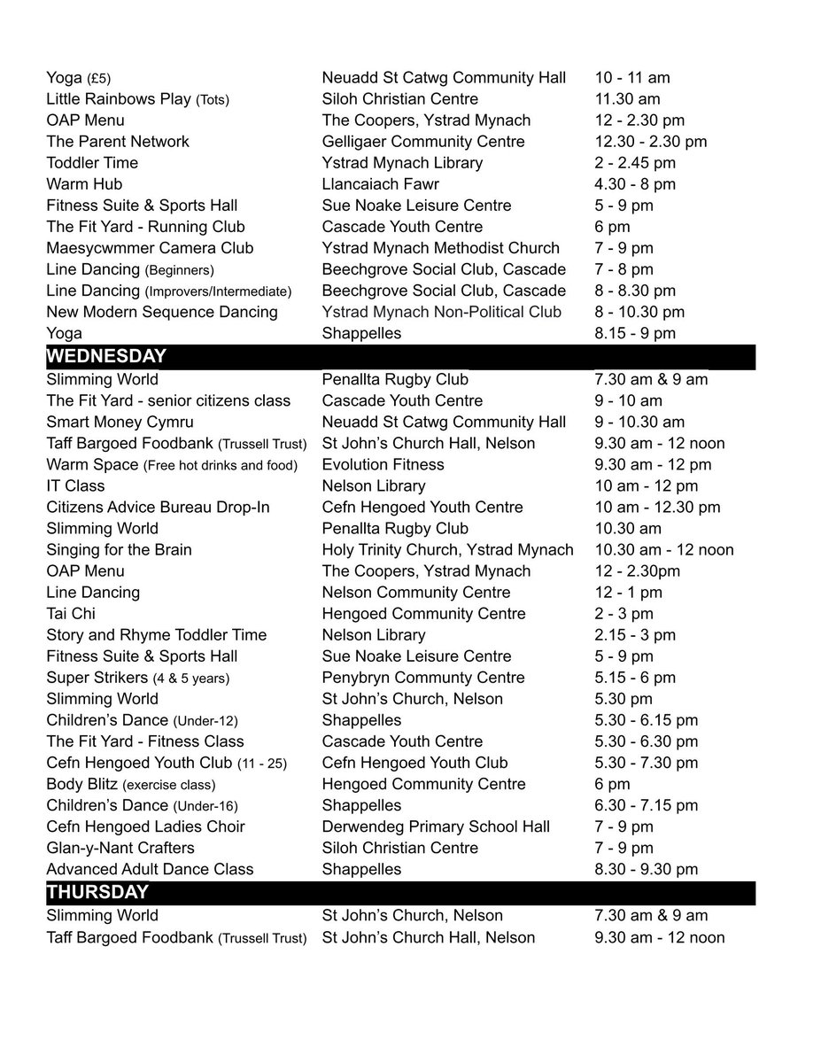 CaerphillyDewis's tweet photo. Take a look at what's on this week in Gelligaer, Ystrad Mynach and surrounding areas

Cymerwch olwg ar beth sydd ymlaen yr wythnos hon yng Ngelligaer, Ystrad Mynach a'r cyffiniau
@itsyyfm @CaerphillyCBC @IWNGwent @YstradMynachLib @YstradPrimary @Nelson_Lib @NelsonSurgery https://t.co/FdyUkkubtP