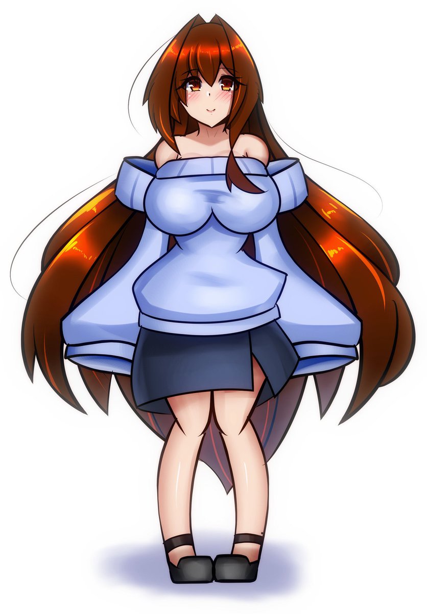 うちの子であるましろちゃんと神威さんの全身図はこうなので、ちょっと描いてみたいと感じた方がいればご参考にしてください(アレンジも歓迎です! 