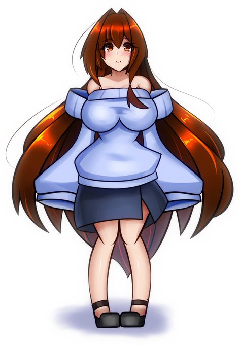 うちの子であるましろちゃんと神威さんの全身図はこうなので、ちょっと描いてみたいと感じた方がいればご参考にしてください(アレンジも歓迎です! 