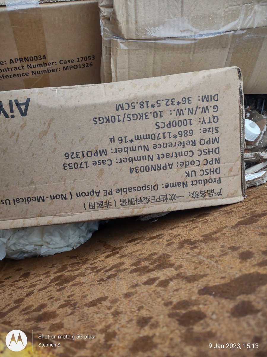 liobian001's tweet photo. What a waste unopened sealed boxes of ppe. #PPE #PPEProfiteering https://t.co/nYOT9rVoey