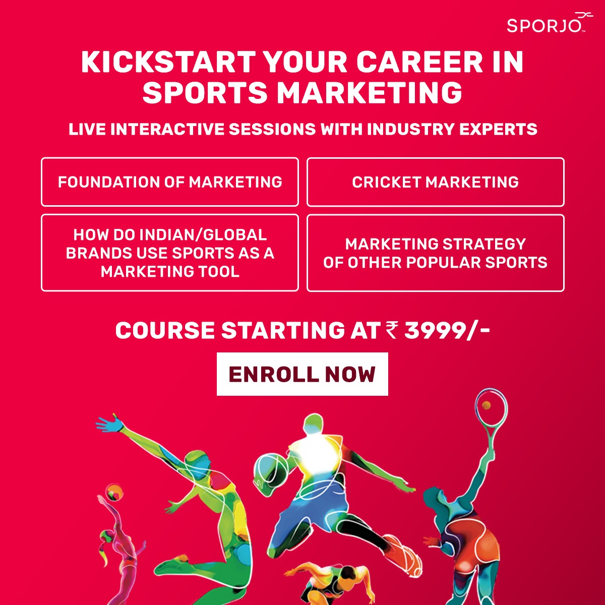 Always wanted to know how Sports Marketing works ? Introducing the ultimate course to answer all your questions! 
Who is it for 👀

👉 Anyone interested in a Sports Career 

👉Sports management professionals 

👉 Sports aficionados

To register - bit.ly/3GNEuKy

#Sports