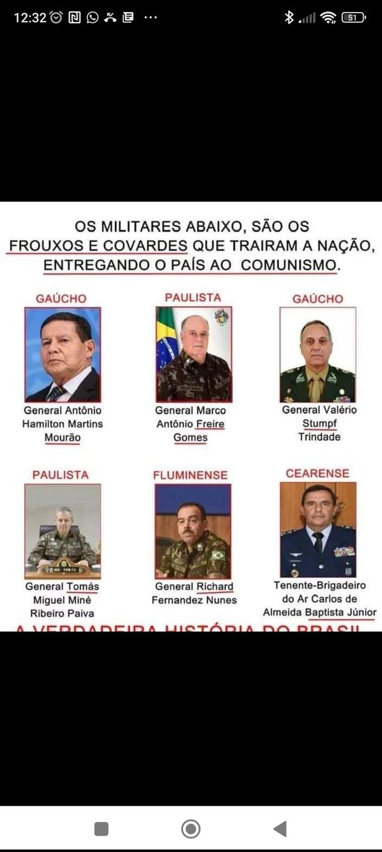 Claudio30781999's tweet photo. @Danteav03 @exercitooficial Tenha vergonha desses. Os outro só pagaram o pato. https://t.co/3jahlbLKSF
