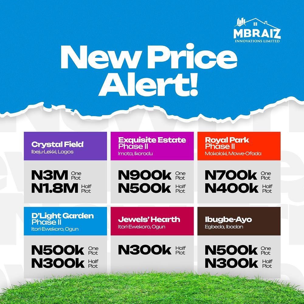 Rubydami27's tweet photo. @_theladymo I am a Realtor for MBRAIZ INNOVATIONS LTD. We sell lands at affordable price and sure guarantee that there is absolutely no harassment from "Omo onile",legit land documents for your land and receipt of payment. You see what you want to buy before you pay. Dm for more enquiry https://t.co/FucVqJL3b8