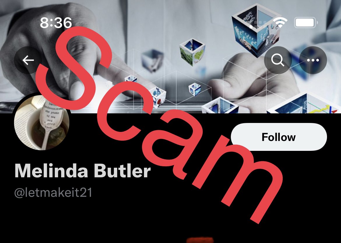 WillowDBecker's tweet photo. Hey all! If you get a message from @letmakeit21 this is a scam. They will do a fake job interview with you and then scam you for information. They are targeting writers, so be aware! #writing #amwriting #scamalert #writerslift https://t.co/EfGg4Nph4z