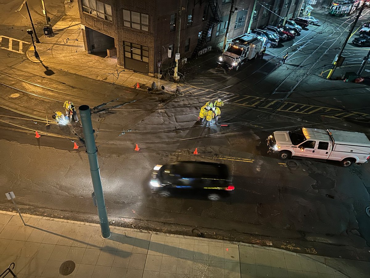 stannenb's tweet photo. I have no problems with #MBTA jackhammers at 1 AM if they need to repair tracks while the trains aren't running. I don't at all understand jackhammers at 1 AM ＊while the trains still run.＊ https://t.co/rIFLRkbOKj