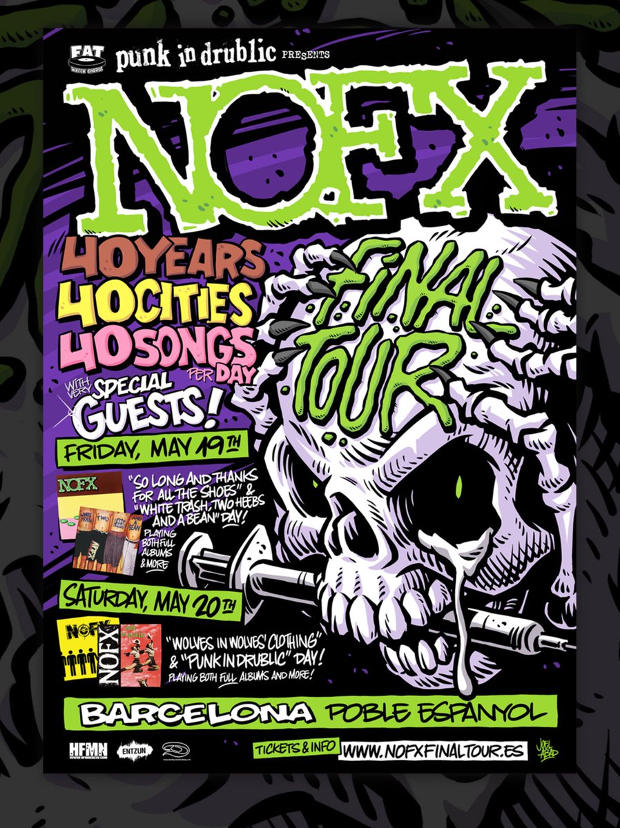marcrueda's tweet photo. S'ha de ser molt fdp per partir el cap de setmana justament amb Punk in drublic #lastdance #nofx https://t.co/NRhnI32vhq