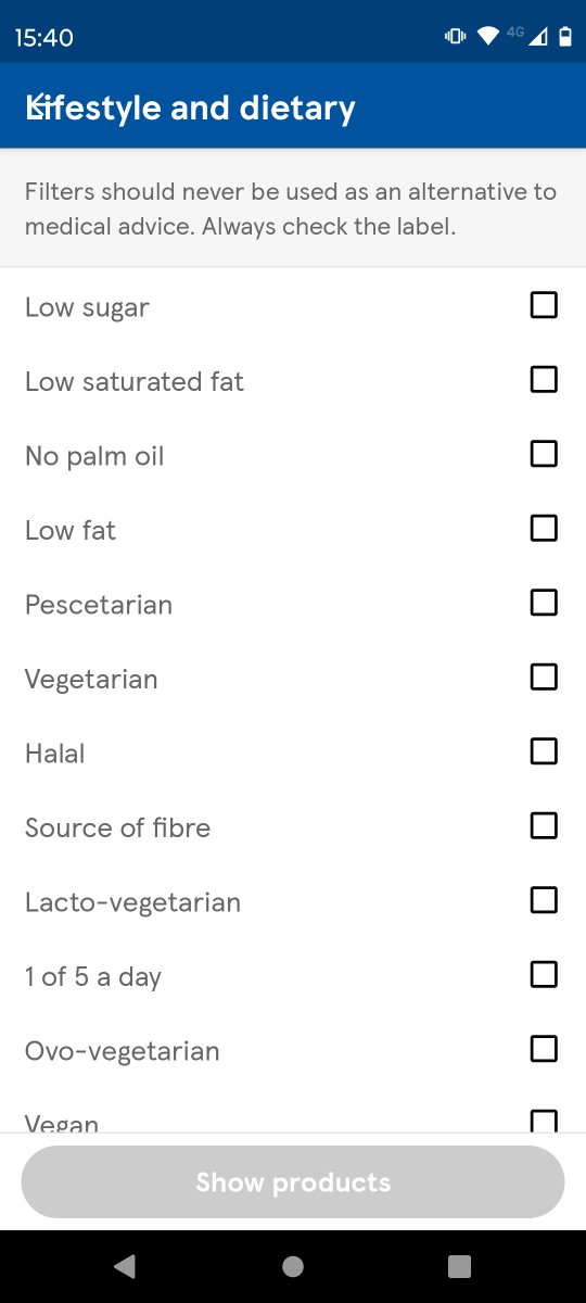 laura_percy's tweet photo. @Tesco where have all the allergens gone from the lifestyle and diet filter in the grocery app? I used to be able to filter out gluten and dairy. This is going to make it so much harder to do my online shop. https://t.co/iKIOS5upp7
