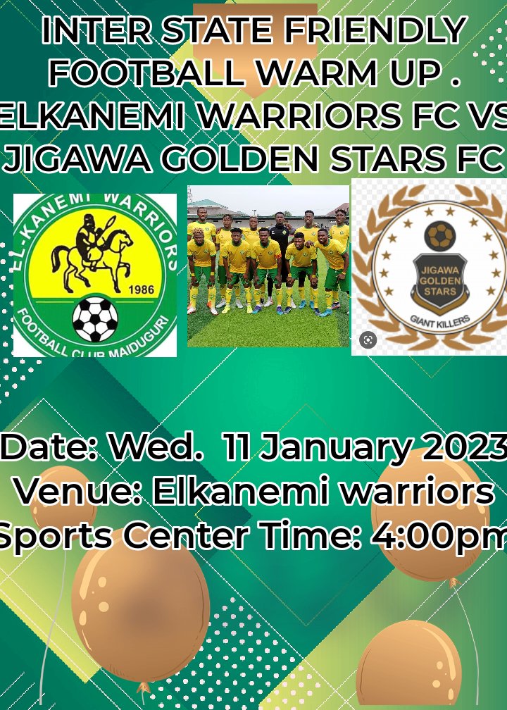 ElkanemiW's tweet photo. We are back in final Preparation for the NPFL 2022/23. We count on your usual support and prayers. Wednesday 11 Jan. 2023, is the match Day. https://t.co/bjx5RdMWW9