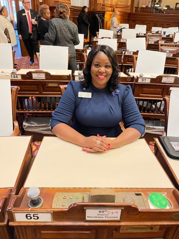 Rep. Mandisha A. Thomas (@thomasfor65) on Twitter photo Day one of the 2023 Session. Thank You District 65! I was blessed to have loved ones by my side today. #politicalfarmer Day one of the 2023 Session. Thank You District 65! I was blessed to have loved ones by my side today. #politicalfarmer