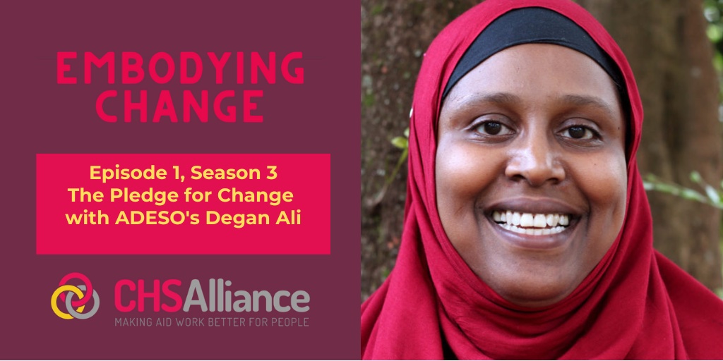 Where did the #PledgeforChange2030 idea originate from? How should aid #leadership be evaluated?

The latest #EmbodyingChange podcast features @DeganAli, ED of @Adesoafrica, in conversation with @CHS_Alliance's @MelissaPitotti.

Listen here: bit.ly/3WY6DEq