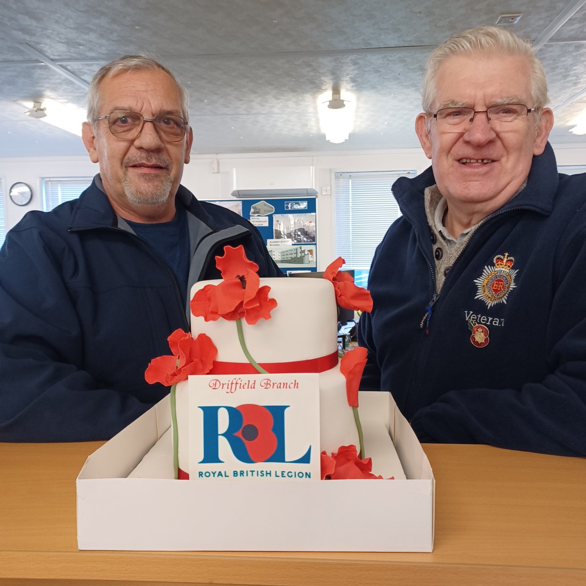 reds10ltd's tweet image. It was lovely to see David Southall and Stuart Hicks from the Driffield Royal British Legion, as they popped in with cake and had a cuppa and a chat with us

The Driffield branch celebrated it's 100th birthday at the weekend and we were delighted to have been able to contribute