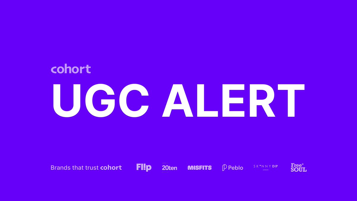 #UGC Cohort Alert 🟣 We’ve just landed a record deal with our oldest lifestyle client to date!😳 2 Creators, 1 year deal. 5 FIGURES $ Interested in this SUPER opportunity? Reply to & retweet this tweet! We’ll DM the selected #UGCcreator #ugccreatorsneeded #ugccommunity