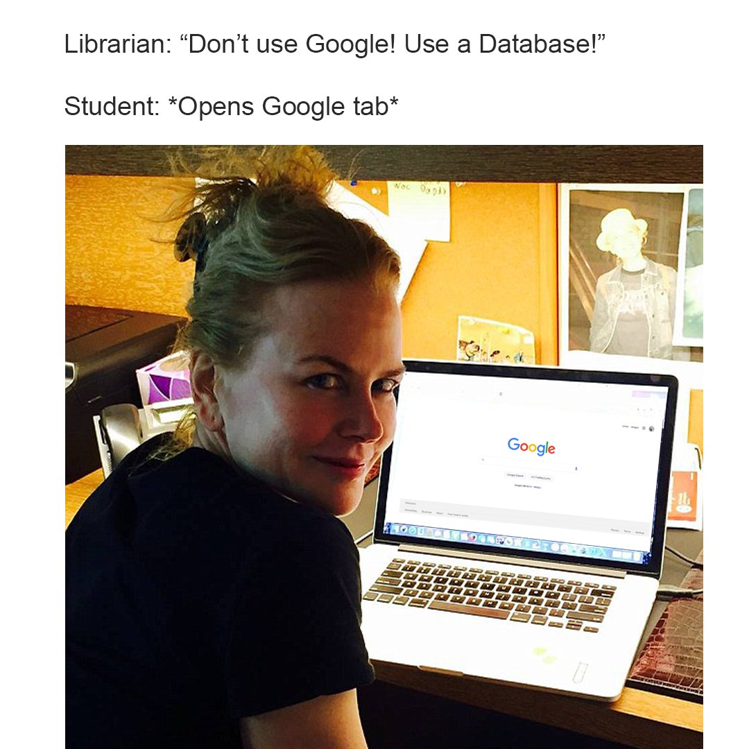 InfobaseInc's tweet image. Students confirm everything with Google or “YouTube University."😂
Take advantage of this FREE webinar as host Jamie Gregory shows you the basics of how you can use databases to your advantage for both the classroom & school libraries: ow.ly/gFPo50Mks06
#librarydatabase