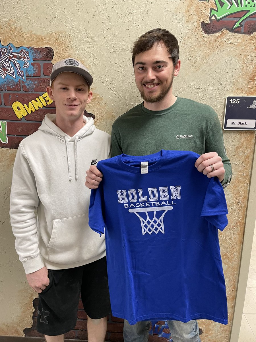 Travis chose Mr. Black as a Holden staff member he appreciates and is thankful for. Mr. Black will be recognized Thursday 1/12 at our home game vs Butler. Thank you Mr. Black, the Holden Boys Basketball team appreciates you!