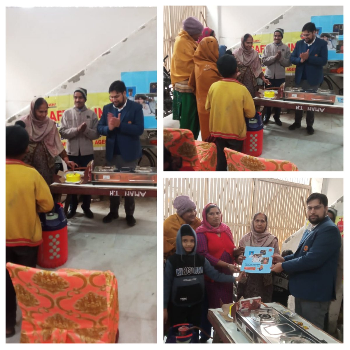 Thanked our customers by handing over #ThankYouCards and cutting cake for showing continued patronage on this #IndianOilCustomersDay @IOCDelhiAO