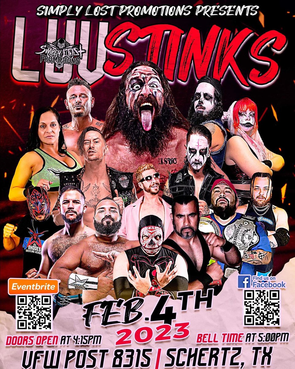 SimplyLostPro's tweet image. FEBRUARY 4th  #schertz #texas #sananontio #sanantonioevents eventbrite.com/e/luv-stinks-t…