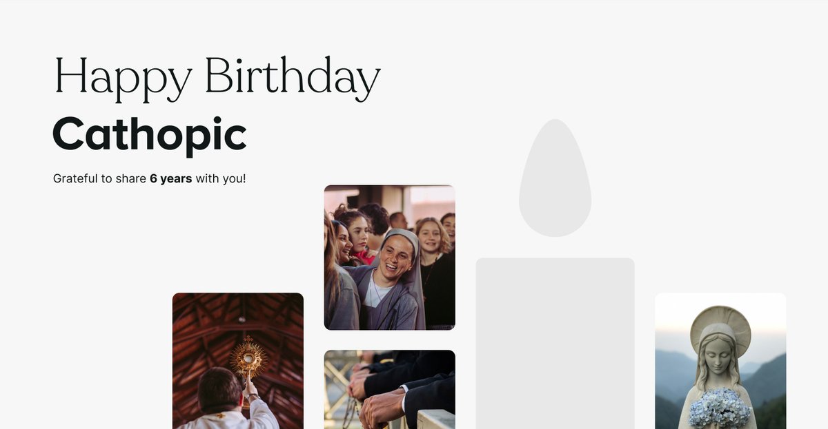 cathopic's tweet image. Fullness of joy to celebrate 6 years of this project! Six years capturing the beauty of God and building together the Kingdom of Heaven! 
 
Discover more resources to evangelize on 👉 @cathopic
#cathopic #birthday #digitalresources #fatima