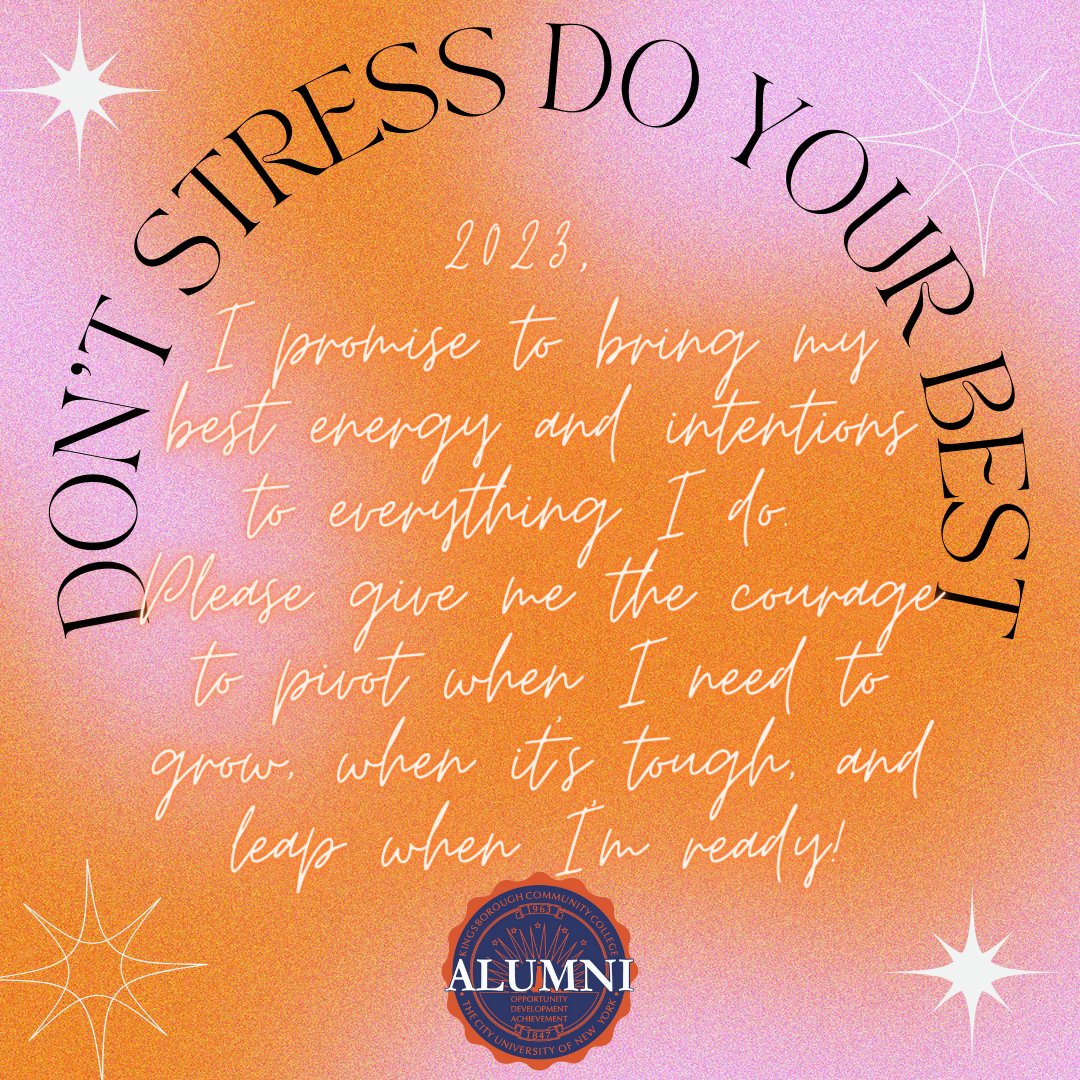 Positive energy, good vibes! You got this!🙌
#kccalumni #cunykcc #mondaymotivation #2023
