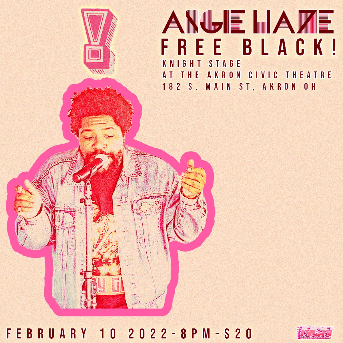 <a href="/angiehaze/">Angie Haze</a> 
Free Black! 

Feb 10th, 8pm at the Knight Stage at the @akroncivc

We wanna fill this room, we need to see you there! bit.ly/KnightStage