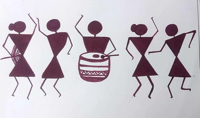 Khushbo04518679's tweet photo. A small step towards spreading awareness by teaching free Warli Art.
#warlicreativity #followtolearn #learntogrow some of their work... https://t.co/Eadrcogkai