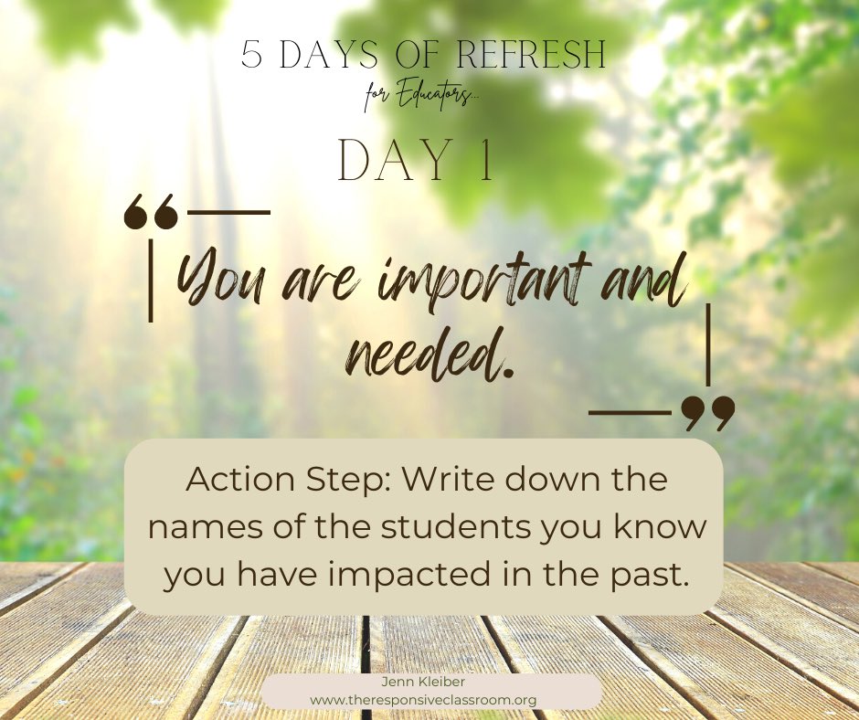 The Responsive Classroom tweet media