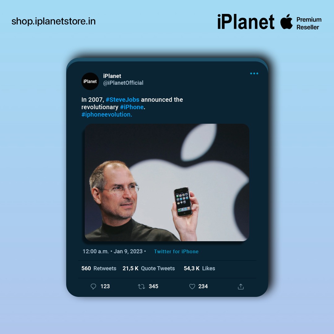 iPlanetOfficial's tweet photo. How the now-iconic iPhone has evolved!📱
💫Jan 9, 2007 - The day when the magical tone started ringing!
#iphone #firstiphone #iphone14 #iphone14pro #appleiphone #newiphone #iphone1 #iphonelaunchdate #appleupdates #tech https://t.co/DTpdLk7IMc