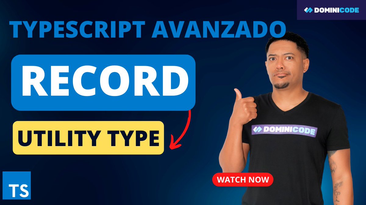 domini_code's tweet photo. ¡No pierdas esta oportunidad de mejorar tus habilidades de programación y hacer más eficiente tu trabajo con TypeScript!

Hoy aprendemos RECORD

https://t.co/5X7yMbHm0X

#typescript #developer https://t.co/tjkIYRVEfG