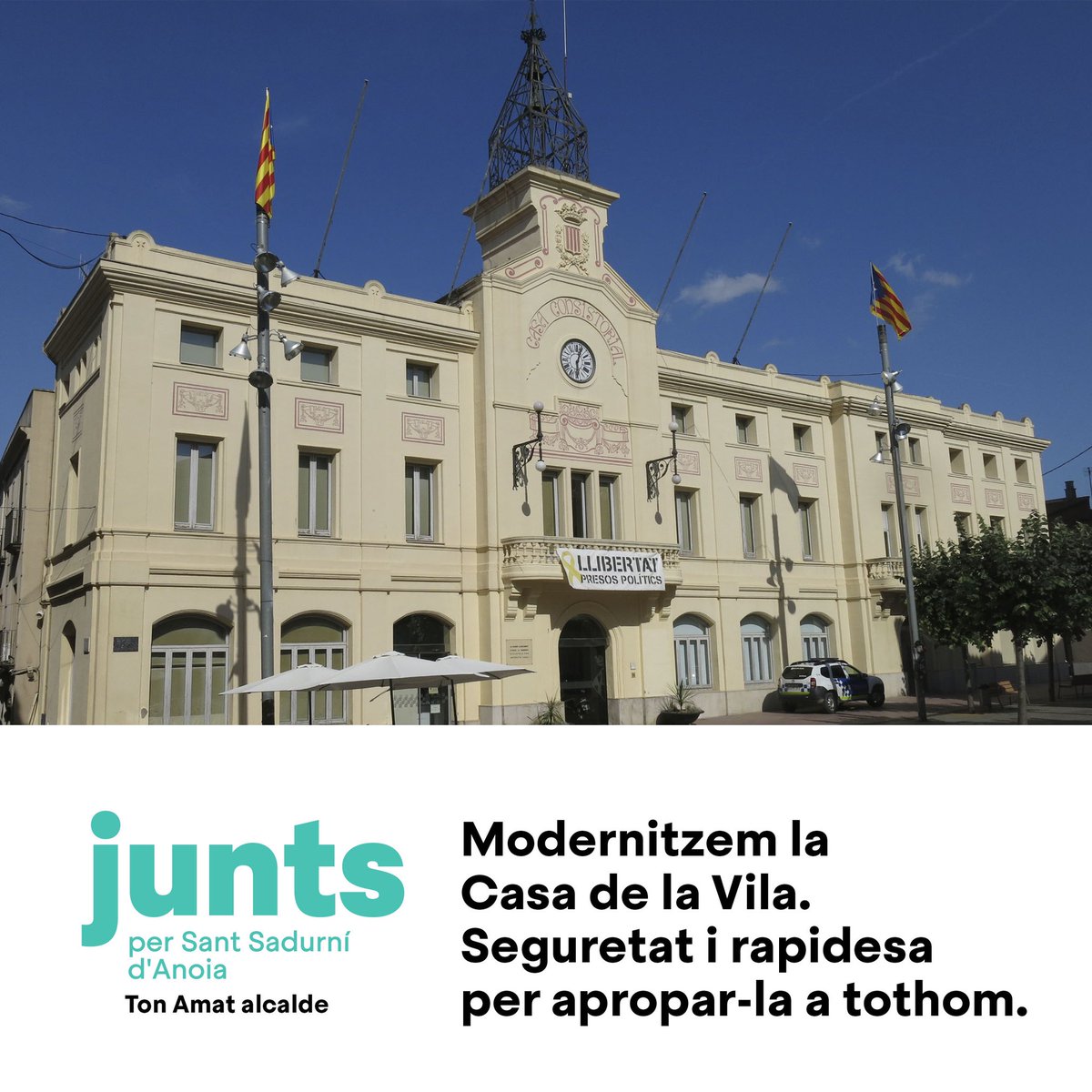 JuntsXStSadurni's tweet photo. Amb la implementació de l'administració electrònica i la reorganització de l'estructura de l'Ajuntament hem aconseguit augmentar la seguretat i la rapidesa i millorar la comunicació amb les sadurninenques i sadurninencs.
#Comunicació #Seguretat #Rapidesa #AdministracioElectronica https://t.co/8ZzLFi5M3b
