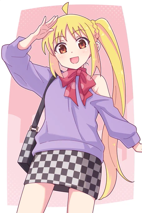 楽器屋回(原作)っぽい格好の虹夏ちゃん9日目。#100日チャレンジ 