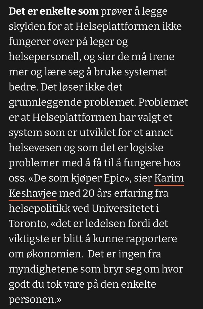 load_dependent's tweet photo. Svært lesverdig kronikk fra en som vet hva han snakker om om hvordan vi endte med å velge et så lite egnet system som Epic (helseplattformen)  til bruk i helsevesenet Midt-Norge. https://t.co/qLqqqFqV99 https://t.co/i3apAOqShF