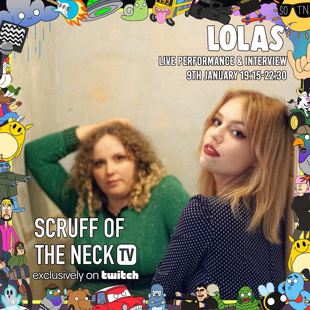 Tonight, we’ve got genre-bending Kentish Town’s <a href="/Kidsmusicuk/">KIDS</a> joined by dream pop duo <a href="/lolasband/">Lolas</a> in the Scruff of the Neck Studio to perform live and chat with <a href="/jackandwood/">Jack Wood</a> and you, the <a href="/twitch/">Twitch</a> audience🔥 Tune in from 7:15 BST, exclusively on Twitch 📺 twitch.tv/scruffoftheneck