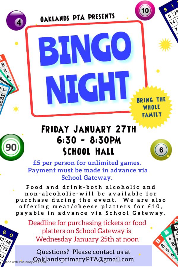 clairemoconnell's tweet photo. @Oaklandsschool Join us for some family fun! Details in the poster.
#inittowinit #TeamOaklands https://t.co/6VIra9rGIV