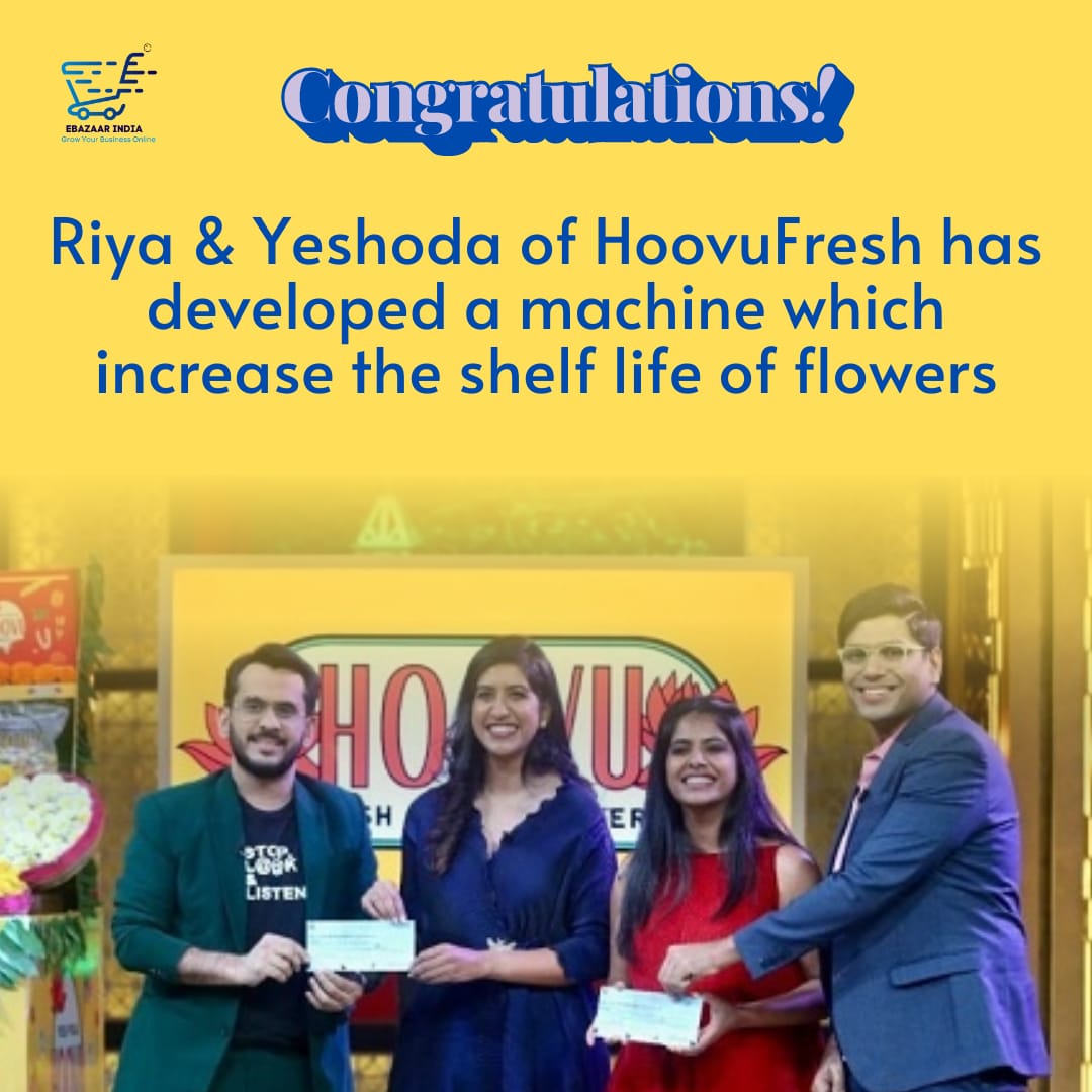 ebazaarofficial's tweet photo. Dear Riya & Yeshoda, First of all, congratulations on appearing on Shark Tank India and winning the sharks for your startup @hoovufresh
with ❤ from Ebazaar India
#hoovufresh #ebazaar #ebazaarindia #sharktank #SharkTankIndiaS2 #peyushbansal #MondayMotivation #AmanGupta https://t.co/hwI7UL7NZV