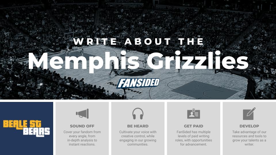 BealeStBearsFS's tweet image. Want to get paid to express your opinions on the Memphis Grizzlies? Apply to be a paid contributor with us today and we'll help you develop your writing skills! ✍️💰tinyurl.com/54fk7cr2