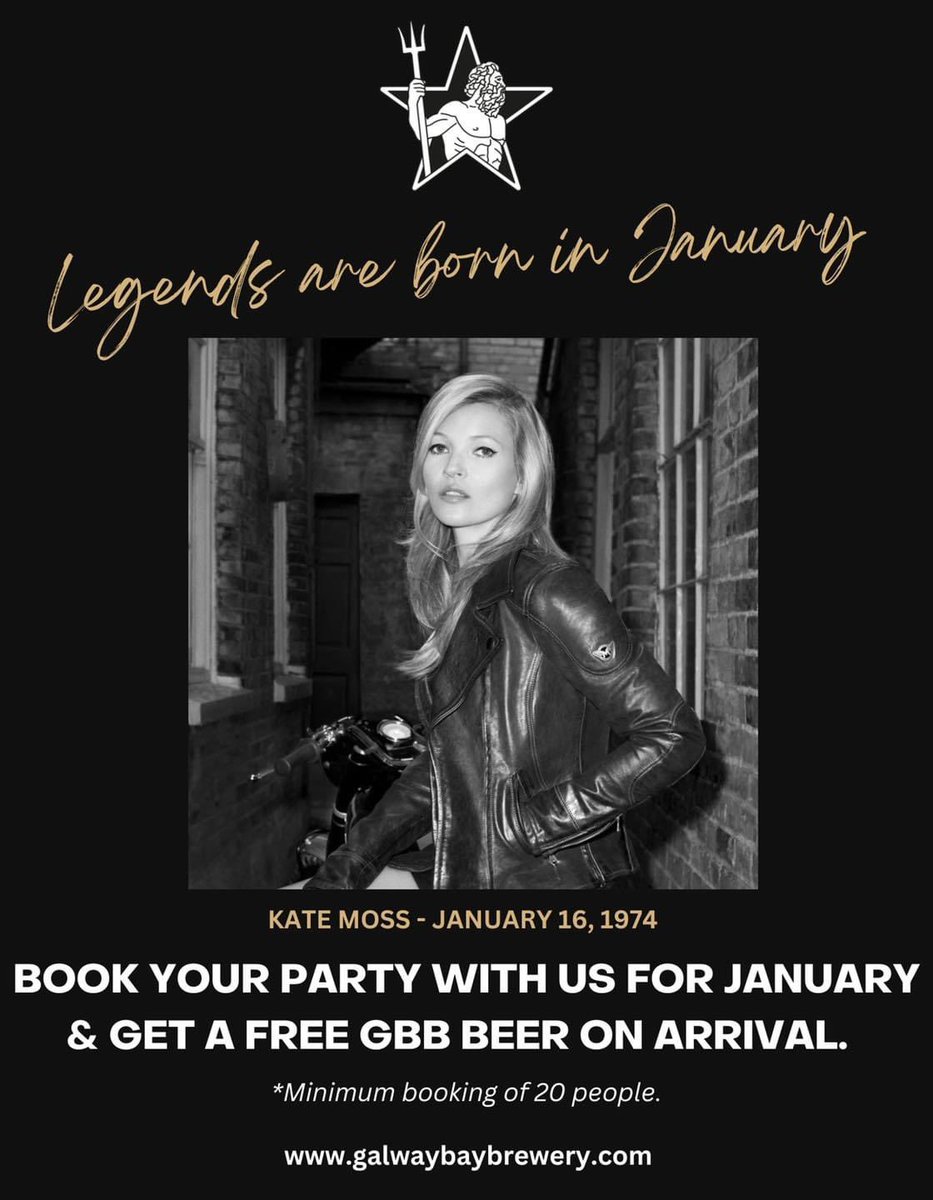 dublinbeer's tweet photo. We’re giving you &amp; everyone in your party a FREE Galway Bay Brewery beer on arrival if you book your party for January 🍻 

To book with us just quote “Legends Are Born In January” - minimum 20 people 🍺 #JanuaryBirthday 
#January #GoodVibes https://t.co/xRHhfbsEmf