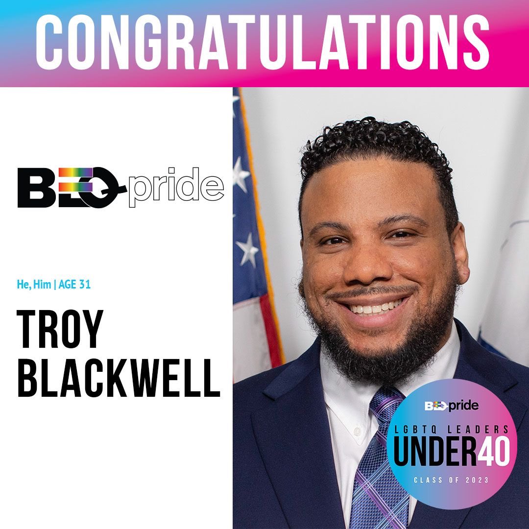 TroyBlackwelljr's tweet photo. Starting 2023 by turning pain into purpose and storm into strength.
Deeply grateful for Business Equality (BEQ) Pride Magazine @BizPridePiper for including me on their LGBTQ+ Leaders Under 40 list. 🇺🇸🏳️🌈
#BEQPRIDEFORTYUNDER40 #BEQPRIDELEADERS #BUSINESSEQUALITY #LGBTQBIZ https://t.co/5BUFfz3xWf