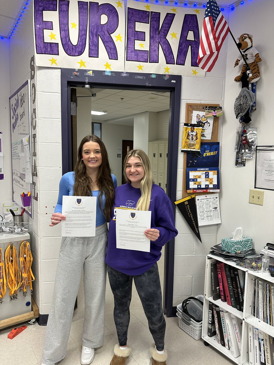 Congratulations to two members of our Eurekana Yearbook staff for being named Glory of Missouri honorees. 
Brooklyn Banderman - Fraternity 
Kendall Zimmer - Honor