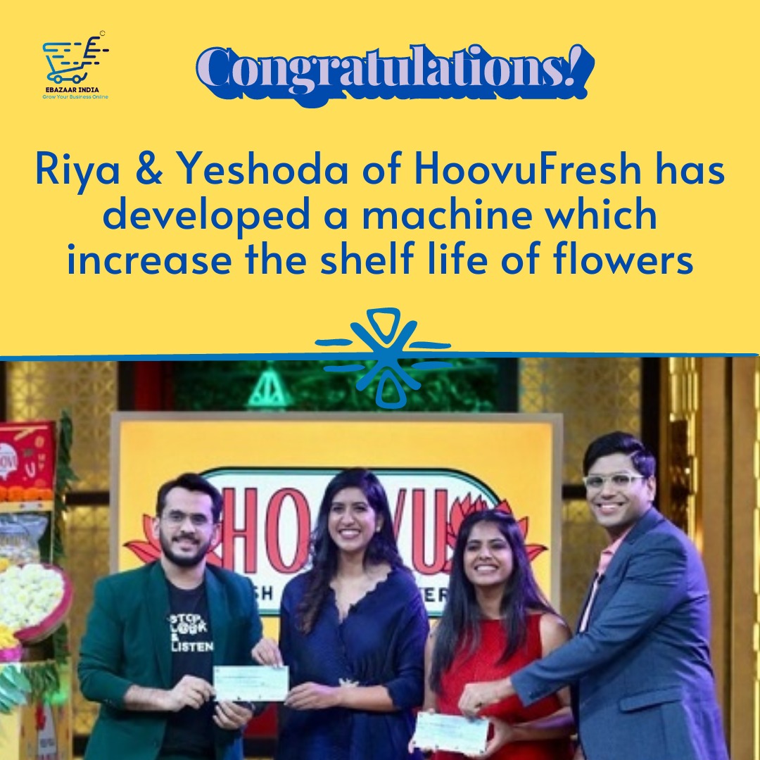 ebazaarofficial's tweet photo. Dear Riya & Yeshoda, First of all, congratulations on appearing on Shark Tank India and winning the sharks for your startup @hoovufresh
with ❤ from Ebazaar India
#hoovufresh #ebazaar #ebazaarindia #sharktank #SharkTankIndiaS2 #peyushbansal #MondayMotivation #AmanGupta https://t.co/hwI7UL7NZV