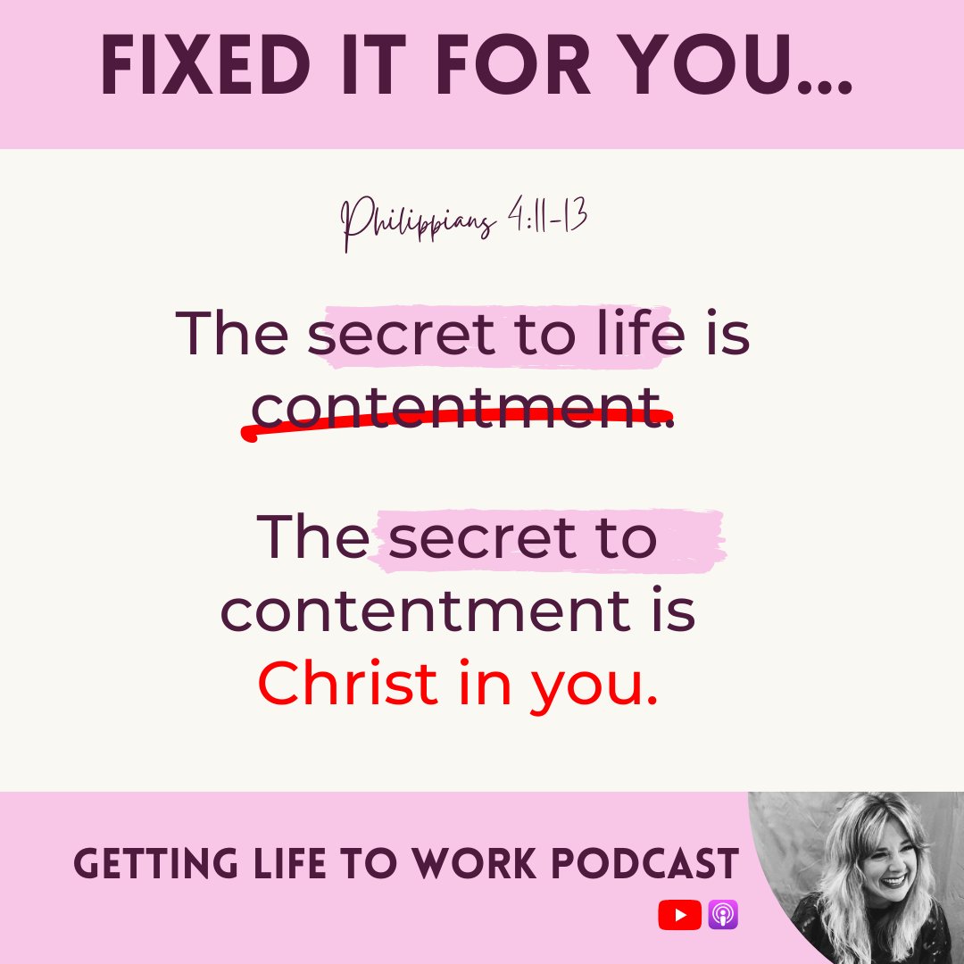 christy_narsi's tweet photo. Paul was trying to tell us the secret to being FULFILLED AND SATISFIED is CHRIST IN YOU who gives you strength. 

#GettingLifeToWorkPodcast #christianinspiration #christianblogger #christianentrepreneur #faithblogger #christianpodcast #christianbooks #godisgood #scriptures https://t.co/3P6dxti3Vn