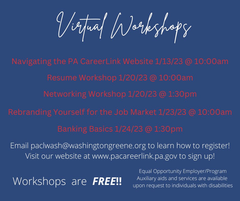 The PA CareerLink Washington County tweet media