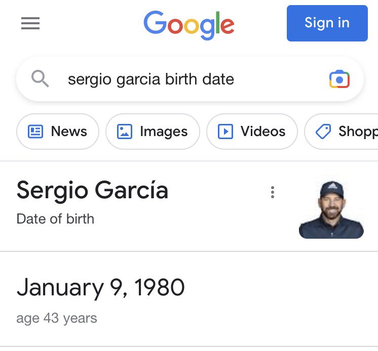 Apparently it s Sergio Garcia s birthday . We will NOT be wishing him a Happy Birthday. 