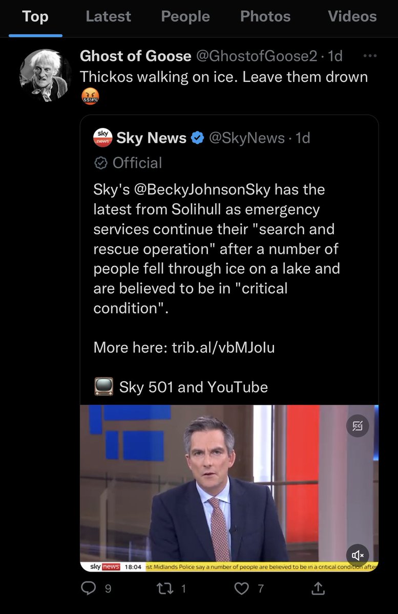 RevengeKaties's tweet photo. @Dt6437Mac @DeniseKearns9 @GhostofGoose2 MARK: I’d like to report someone for insulting me online.
POLICE: Why would they do that Sir?
MARK: I post racist hate, support a convicted child rapist &amp; when those 4 kids died on the frozen lake in Solihull I said “leave them drown”.
OFFICER: Fuck off before I nick you myself ! https://t.co/f9yPxPJQju