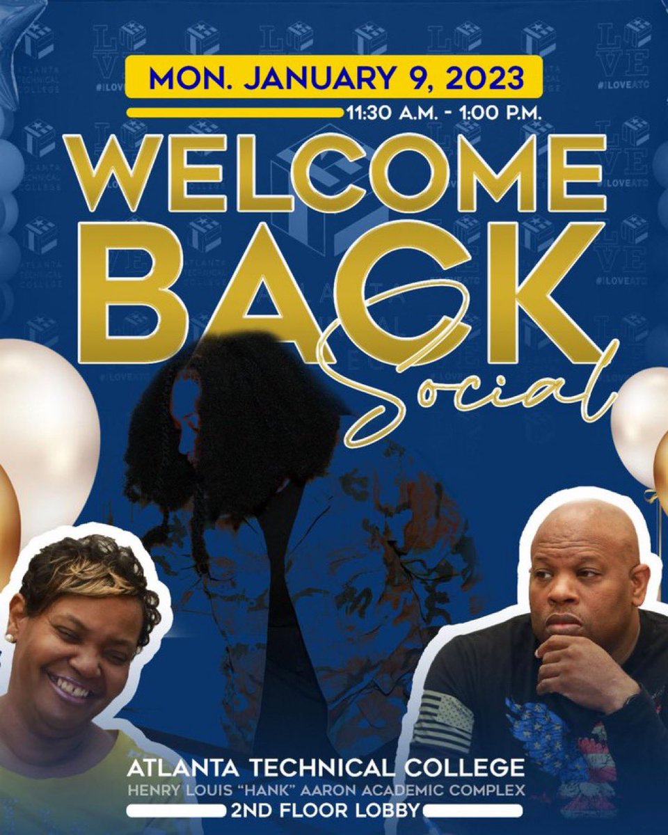 AtlTechCollege's tweet photo. WELCOME BACK!!! We hope you enjoyed the holiday break and ready to show what All-Stars are capable of in this 2nd half! Today we are hosting out Welcome Back Social and we hope to see you all there at 11:30 a.m.! #WelcomeBack #ATC #AllStar #ATCStrong #NewYear https://t.co/ADpCzIVLK9