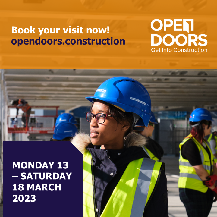 CITB_UK's tweet photo. What does a career in construction have to offer? 

From March 13 - 18, Open Doors are offering the opportunity to go behind the site hoardings. 

Site bookings are now open 👇

https://t.co/aFdveP8bAM 

@BuildUK @OpenDoorsWeek

#LoveConstruction #Construction #OpenDoors23 https://t.co/TaB9v5CJo5