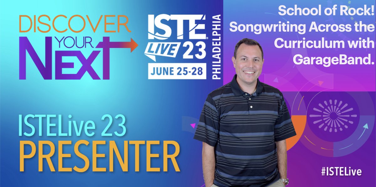 billselak's tweet photo. Stoked to be presenting at #ISTELive this year. We'll be writing a song in #GarageBand in my virtual session! #adechat #everyonecancreate https://t.co/JRLdIkpZAL